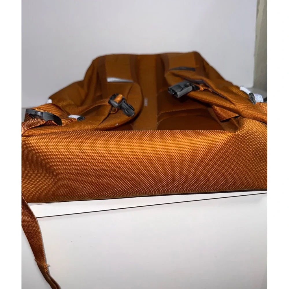 The North Face Jester Backpack Leather Brown Orange NF0A3VXF Laptop Bag NWOT